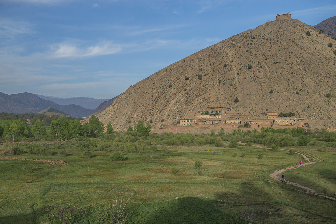 View of the granary atop Sidi Moussa in the Ait Bougoumez Valley 