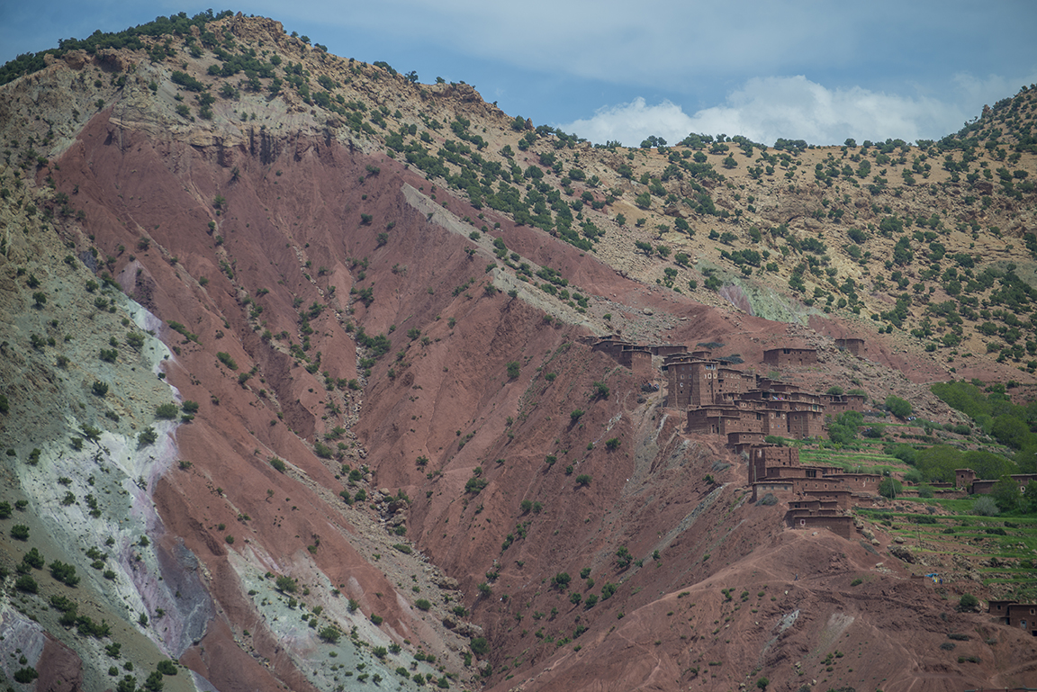 Cliffside village in the High Atlas Mountains