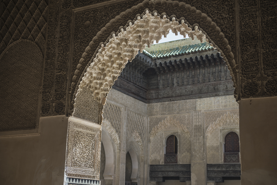 Courtyard view of the Medersa Bou Inania