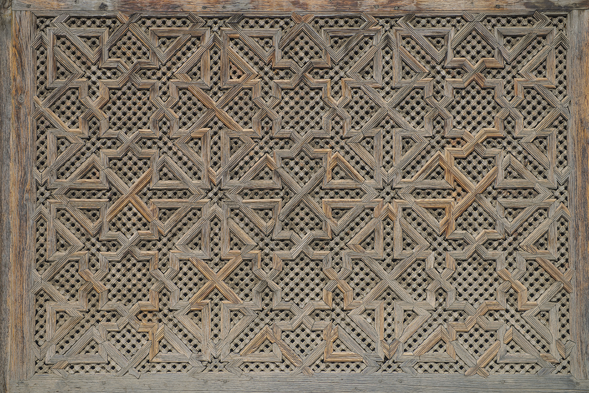 Wood carving details in the Medersa Bou Inania