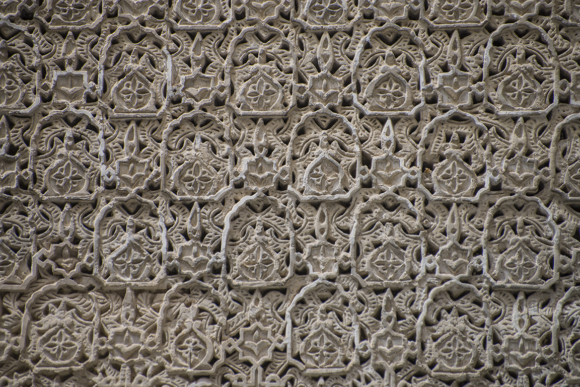 Carving details at the Medersa el-Attarine