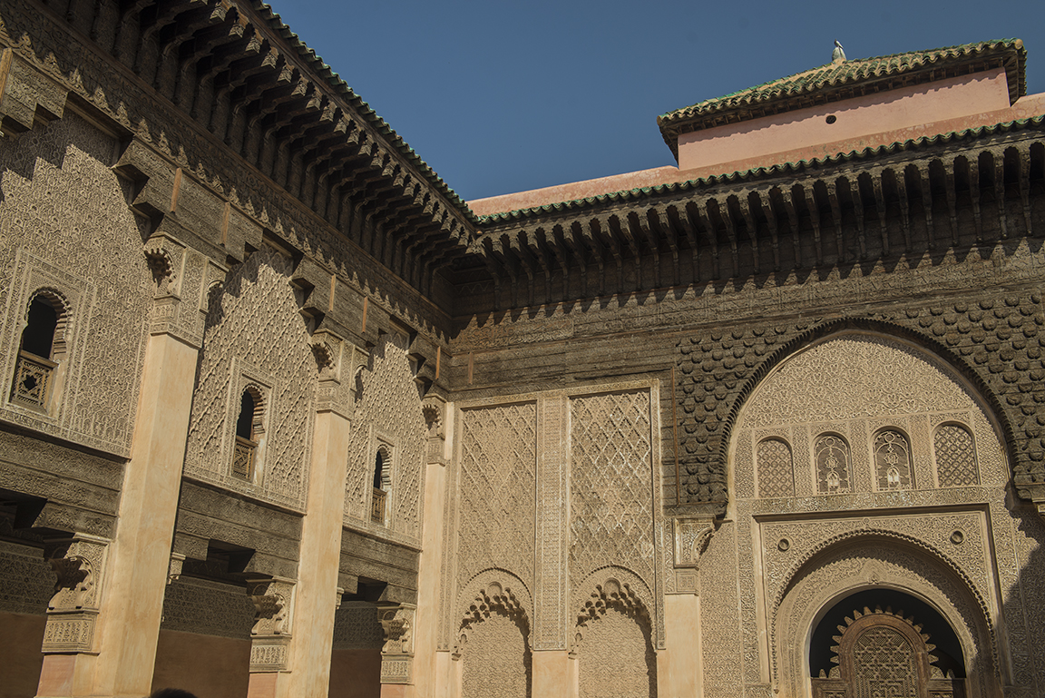 Courtyard view of the Ali ben Youssef Medersa