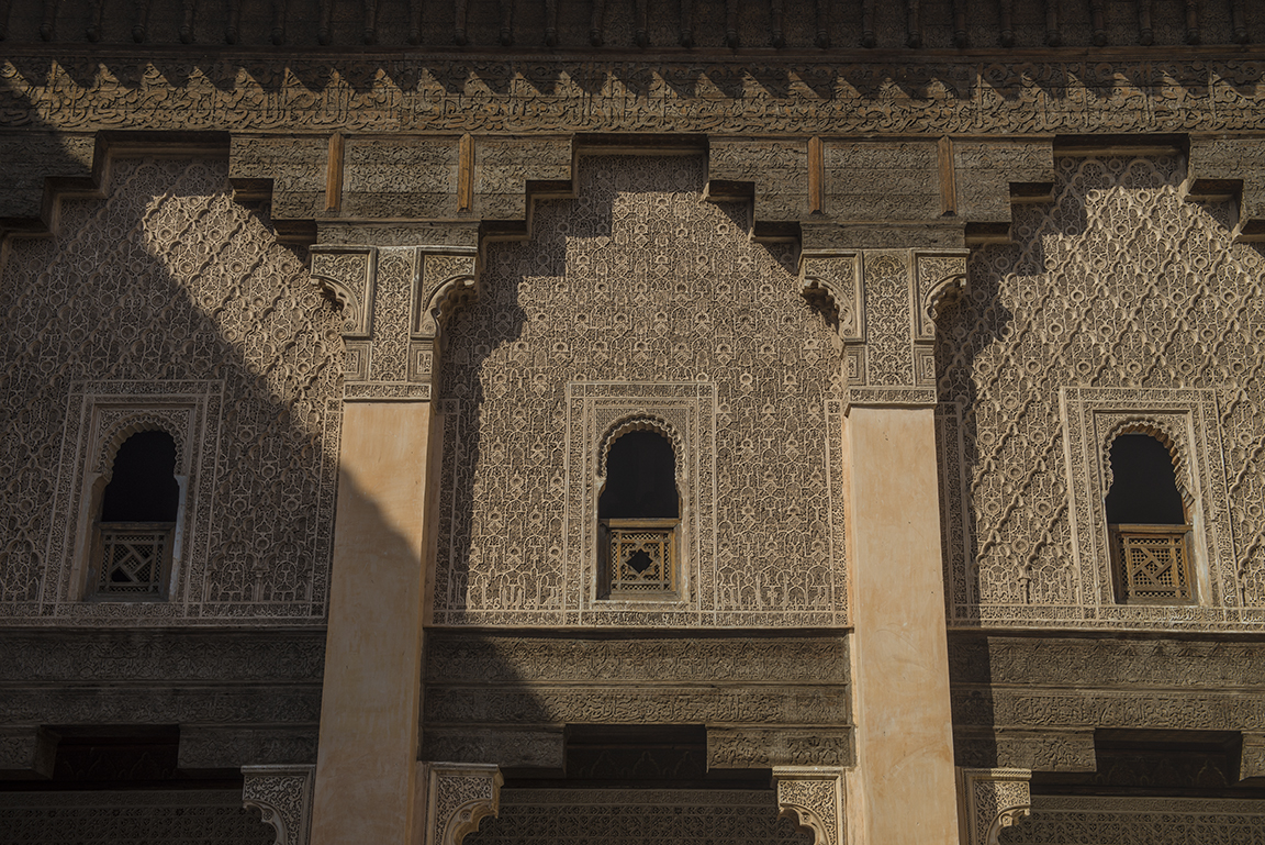 Courtyard view of the Ali ben Youssef Medersa