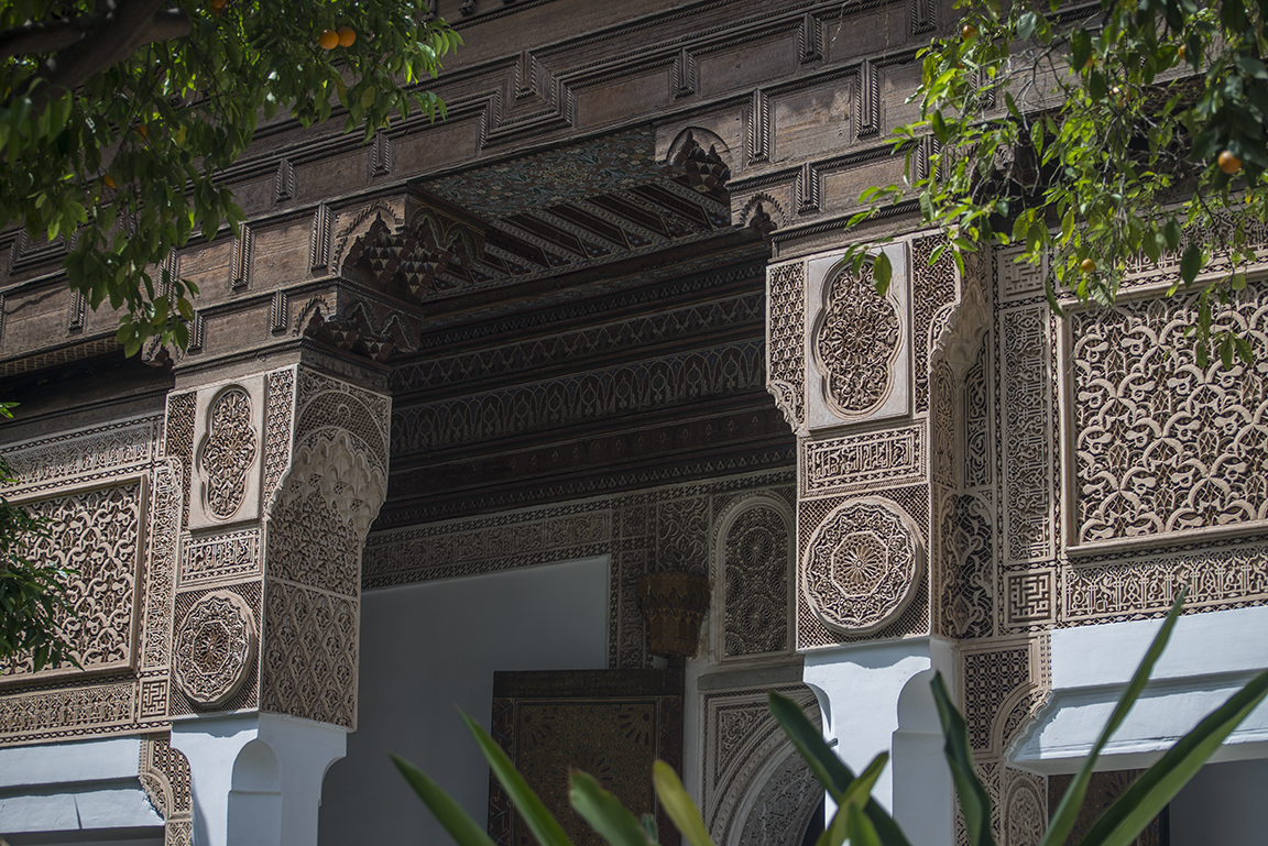 Garden courtyard detail in the Bahia Palace