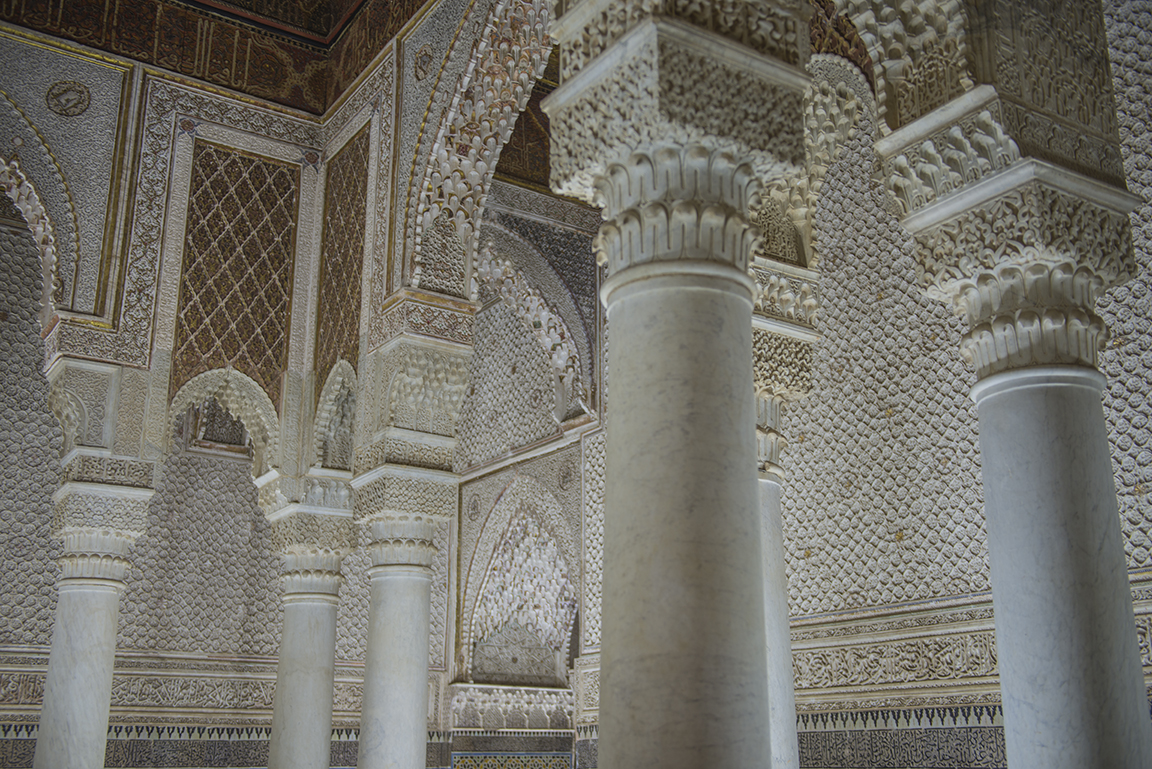 Chamber interior in the Saadian Tombs