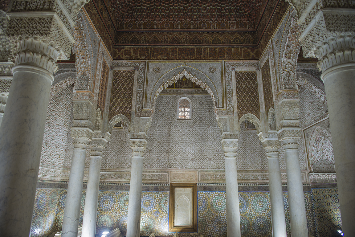 Chamber interior in the Saadian Tombs