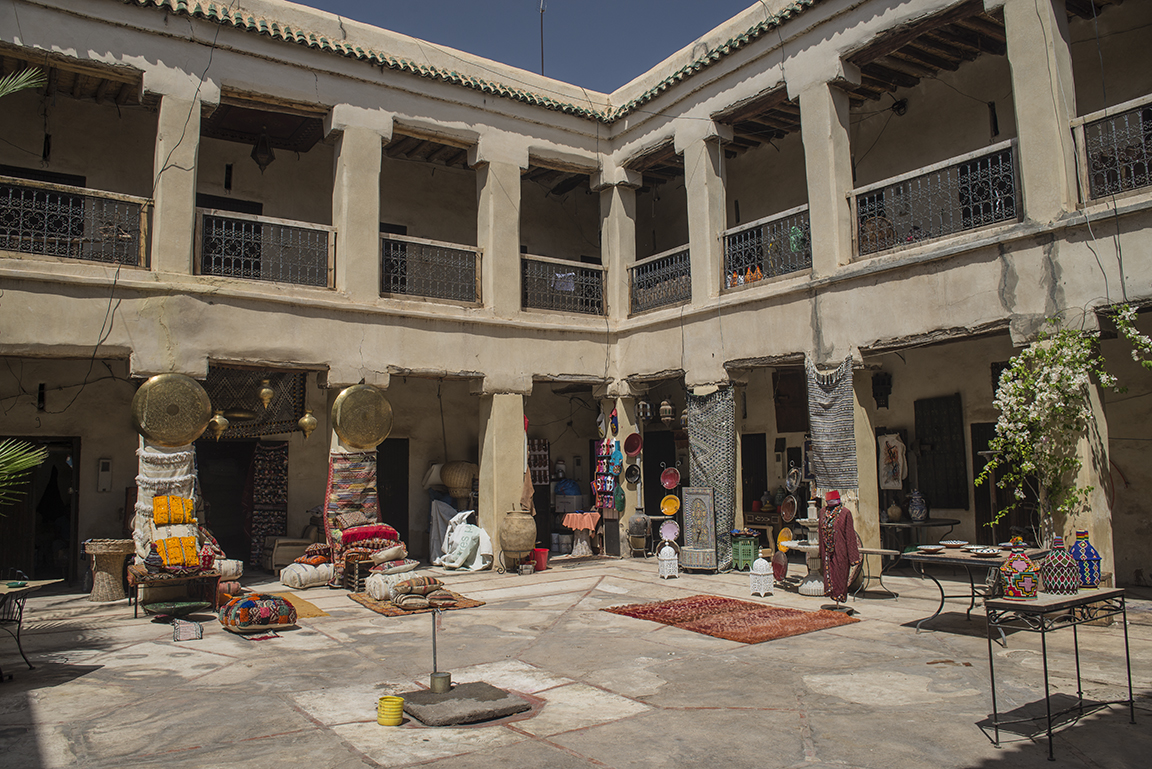 Courtyard view of a restored funduq