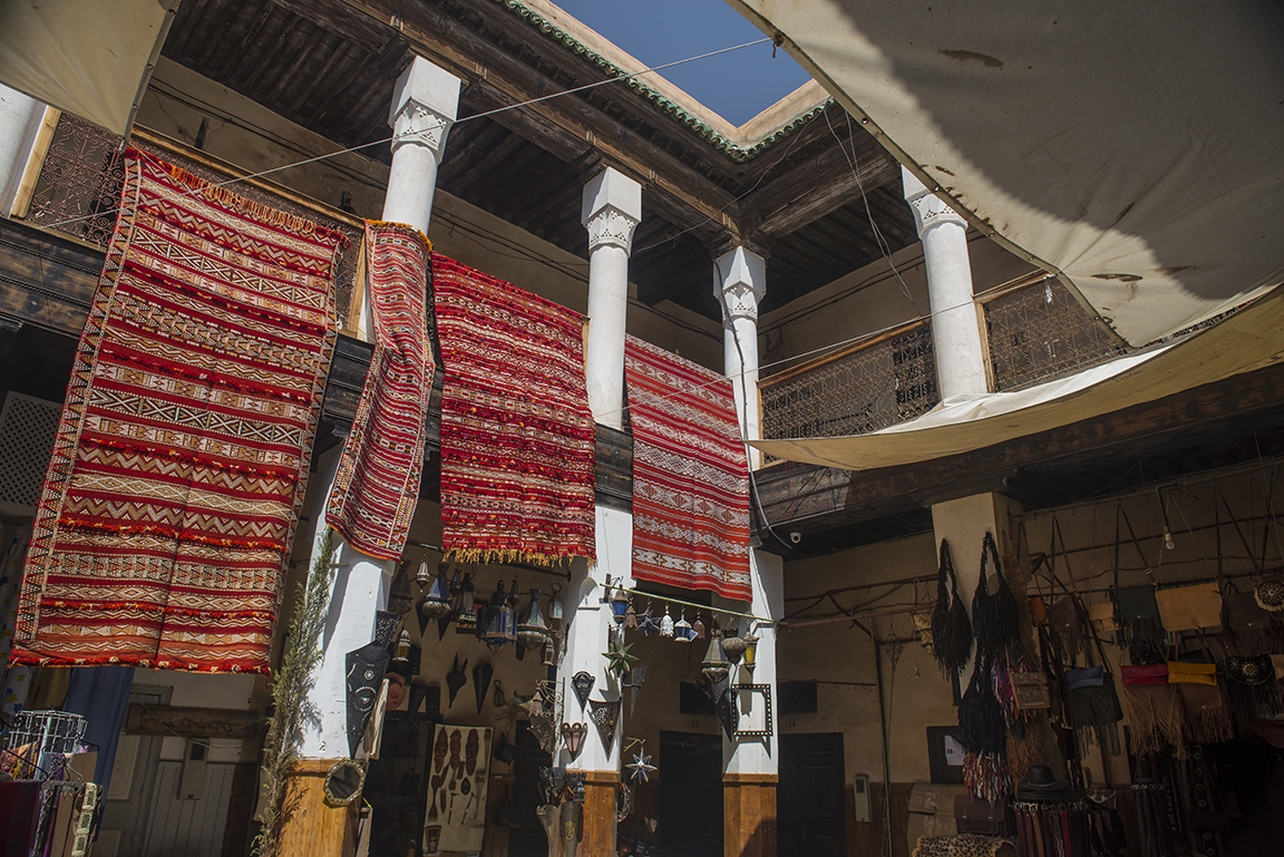 Courtyard view of a restored funduq