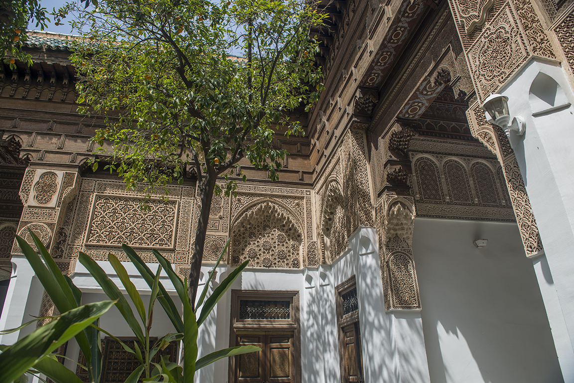 Garden courtyard detail in the Bahia Palace