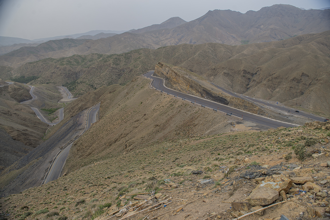 View of the Tiz nTichka Pass in the High Atlas Mountains