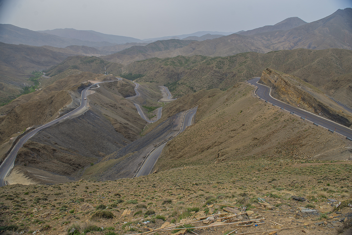 View of the Tiz nTichka Pass in the High Atlas Mountains