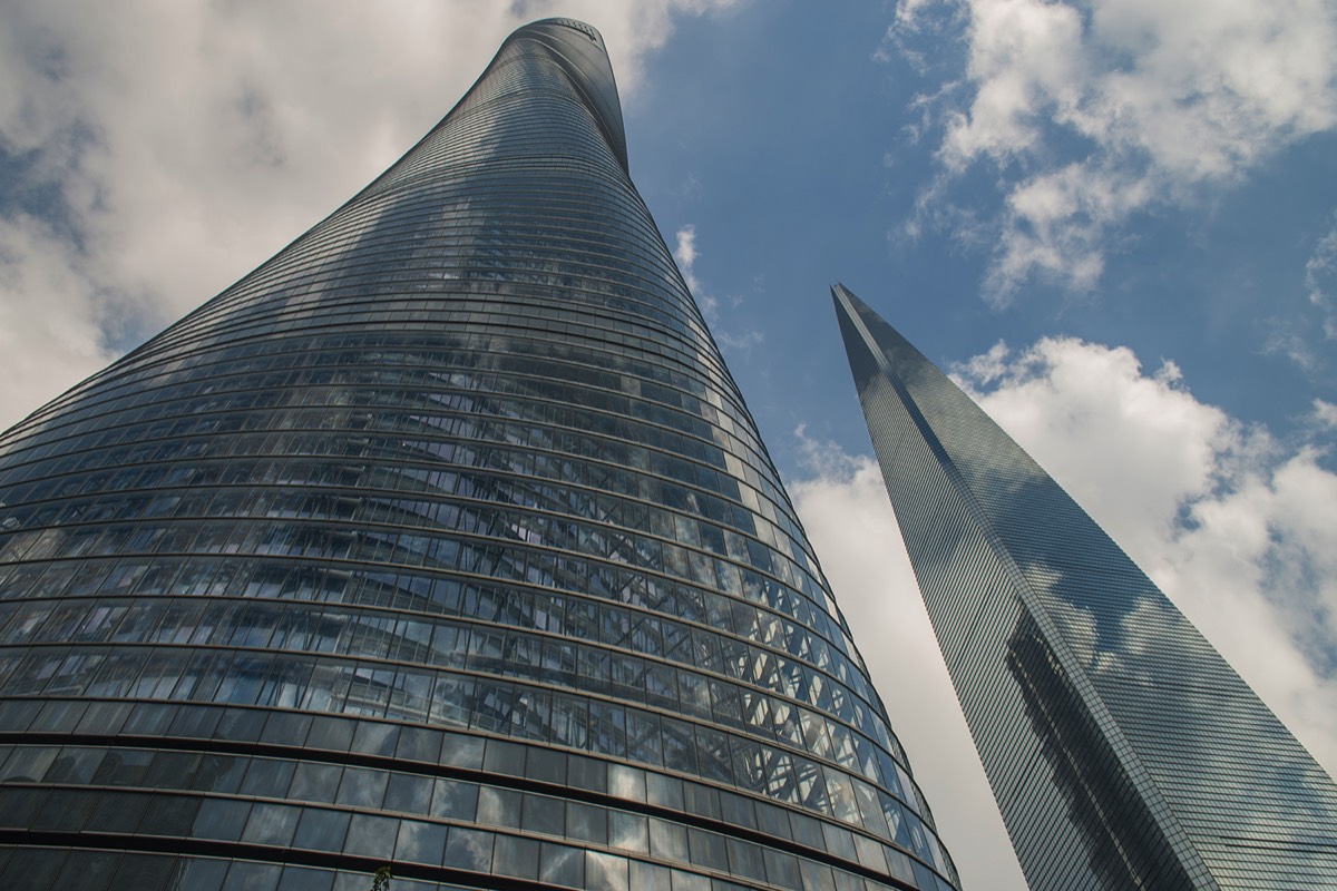 Shanghai Tower (left) and World Financial Center (right)