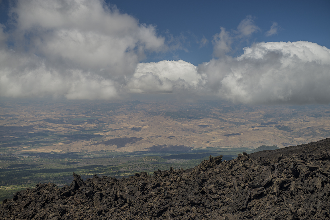 View from Mount Etna Summit