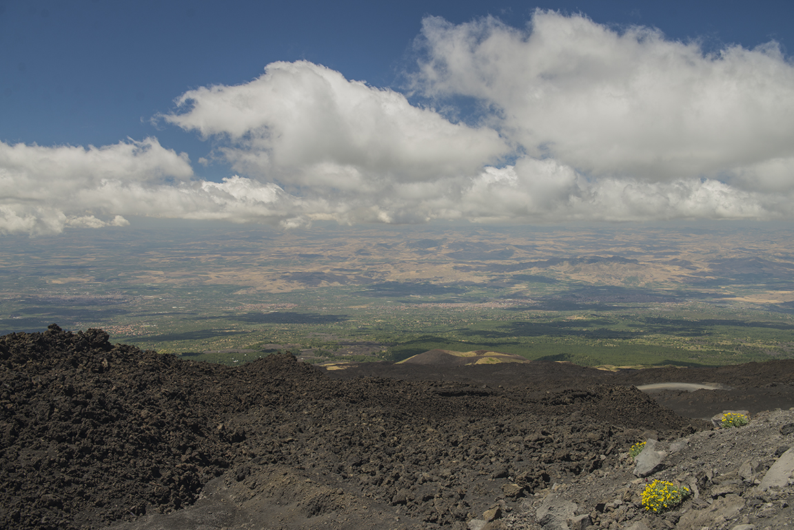 View from Mount Etna Summit