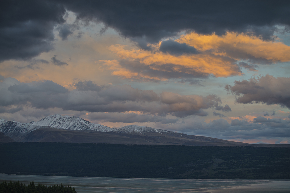 Dusk at Lake Pukaki near Aoraki Mount Cook National Park