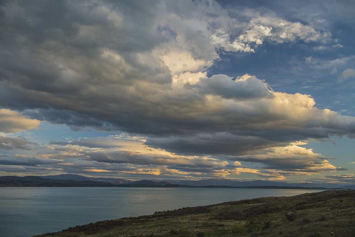 Dusk at Lake Pukaki near Aoraki Mount Cook National Park