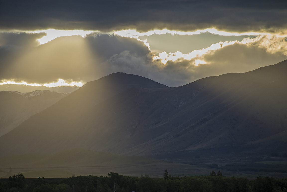 Dusk at Lake Pukaki near Aoraki Mount Cook National Park