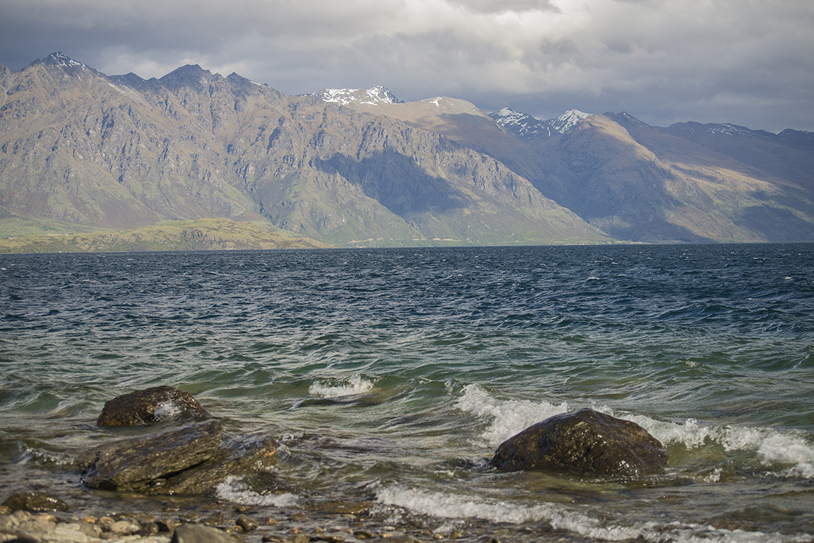 Southern end of Lake Wakatipu near Queenstown