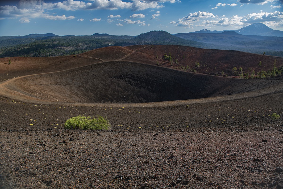 Cinder Cone summit interior view