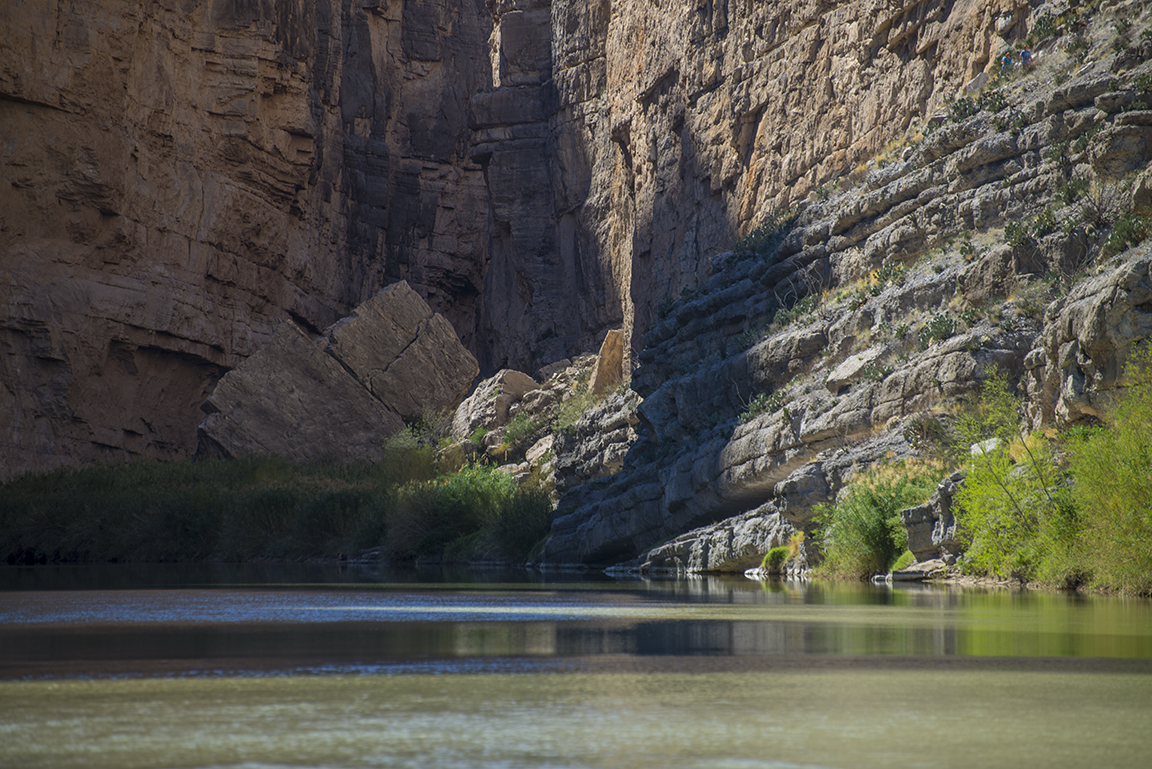 Detail of the Rio Grande and the Santa Elena Canyon