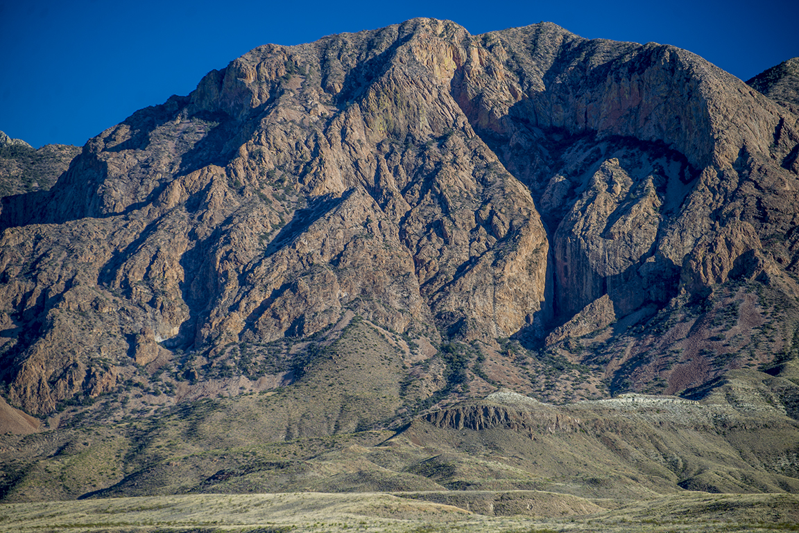 View of the Chisos Mountains from Ross Maxwell Scenic Drive