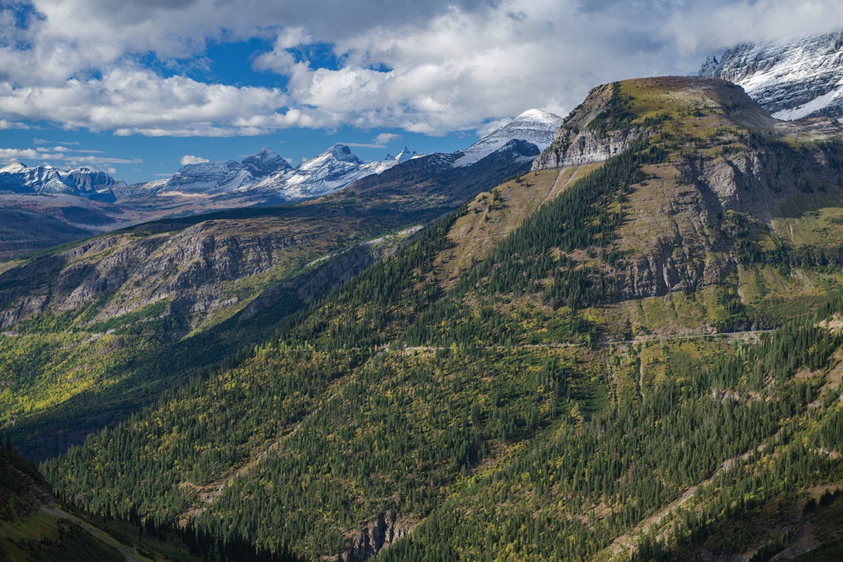 Haystack Butte and distant peaks